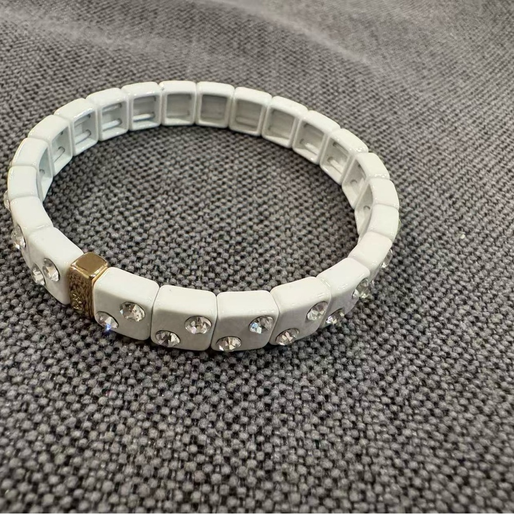 Roxanne Assoulin - White Brite Bit X Bit Stretch Bracelet - Picture 2 of 2